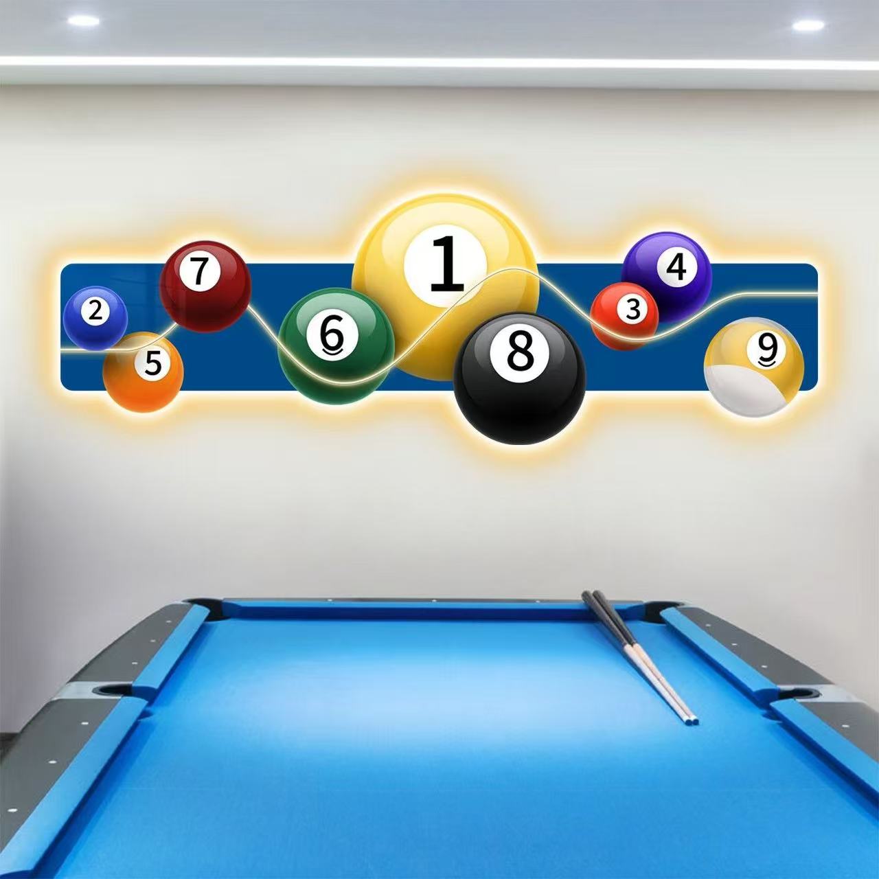 لوحة ديكور لقاعة البلياردو مع  - مراجعة Hall Table Tennis وسعره